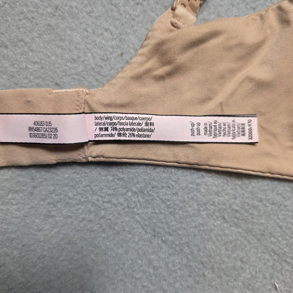 Victoria's Secret Bra Womens 32DDD Beige Push Up Underwire T-Shirt Adjustable - Picture 4 of 4
